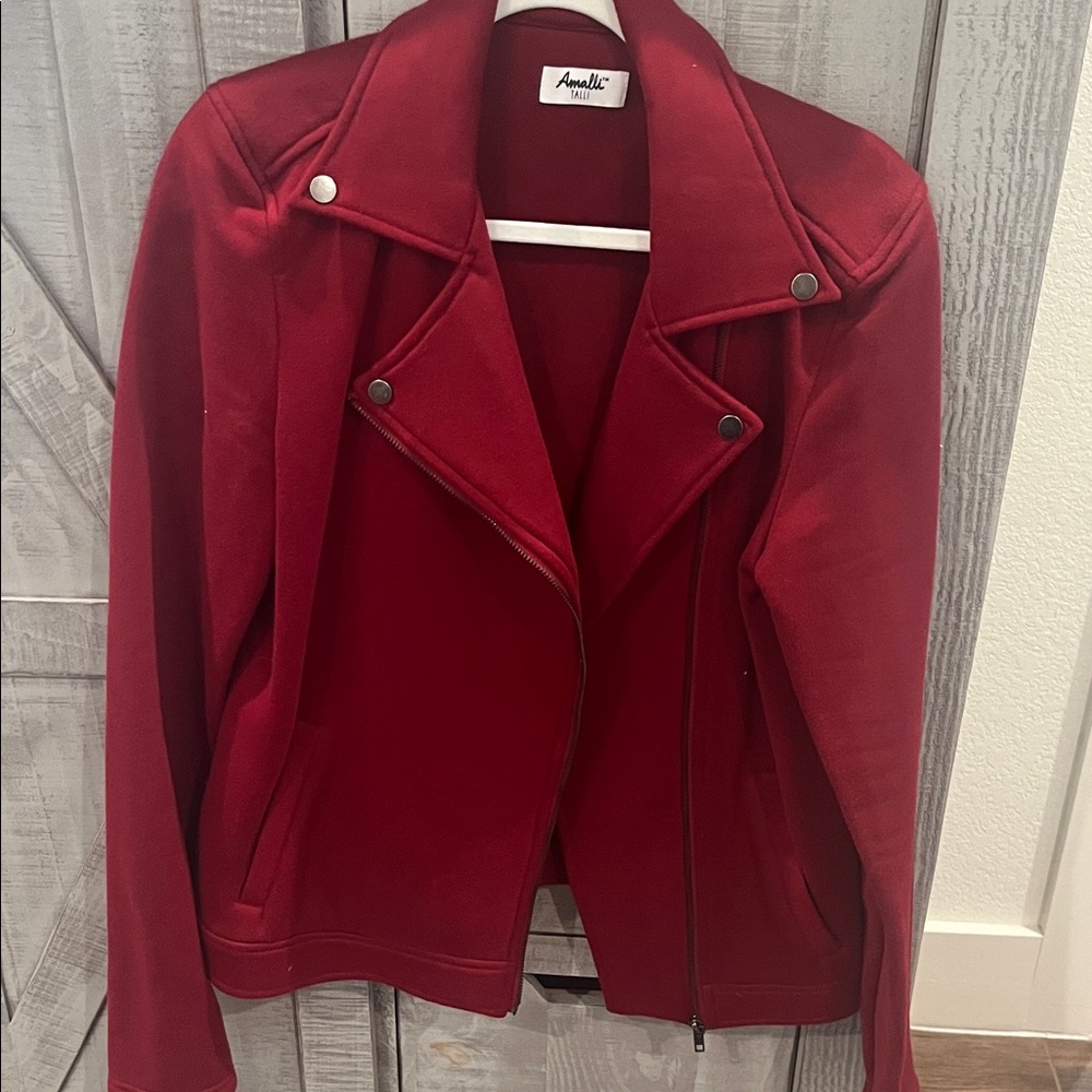 Amalli Red Women's Leather Jacket